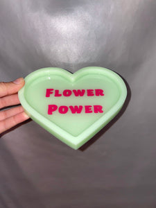 “Flower Power” Heart Rolling Tray